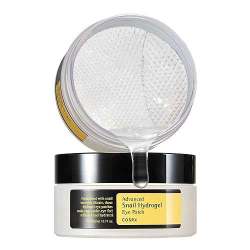 COSRX Advanced Snail Hydrogel Eye Patch (60pc), Gel Serum Mask, Puffy Undereye Treament, Fine Lines, Refresh, Hydrate| Paraben free, Korean Skin Care - 60 Count (Pack of 1)