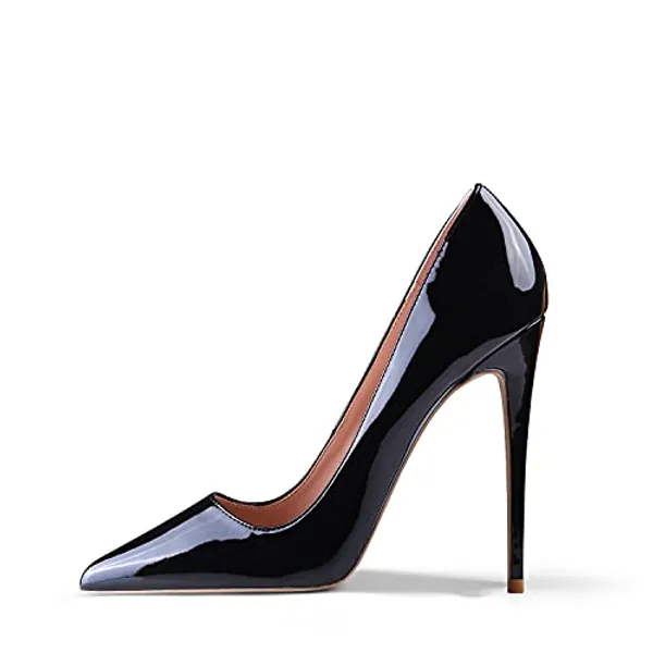 Zhabtuc Damen Pumps Sexy Klassische High Heels Spitze Stiletto Prom Party Hochzeit Pendler Heels Pumps 12CM
