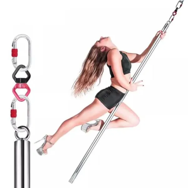 HamoM Pole Dance Stange 45 mm abnehmbares Aerial Flying Steel Pipe Dance-Set, statisches Fitness-Pole-Dance, geeignet für Familien-Fitnessstudios, Tanzräume