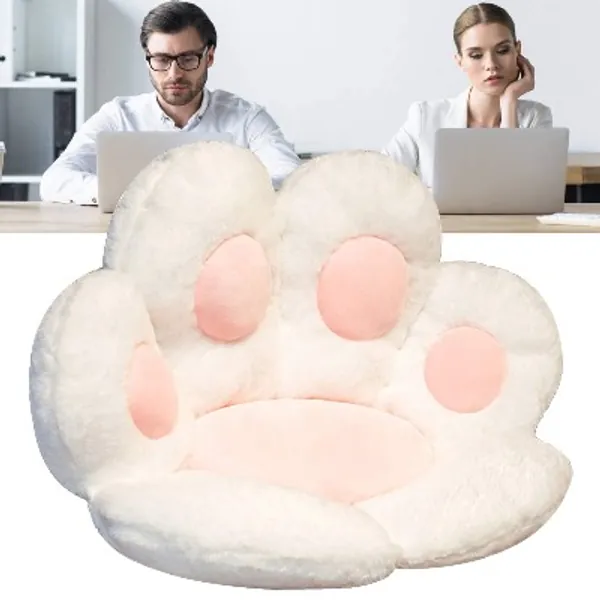 Yoruii Cute Seat Cushion, Cat Paw Shape Lazy Sofa Office Seat Cushion, Bear's Paw Office Chair Cushion, Plush Sofa Cushion Soft and Comfortable Cushion Home Bedroom Shop Restaurant Decoration