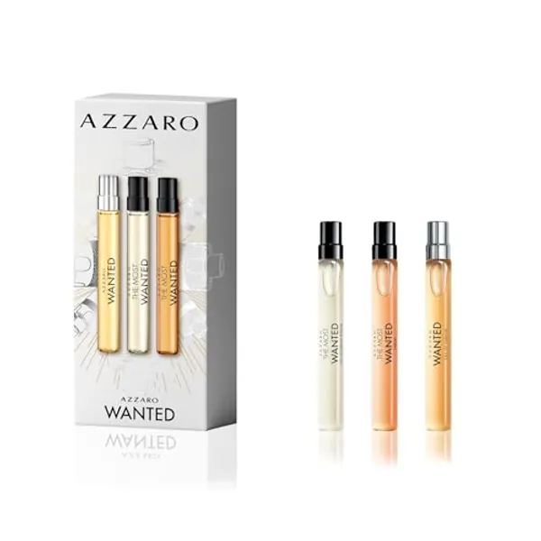 Azzaro The Most Wanted Men's Cologne Discovery Set - 3-Piece Fragrance Sample Kit Includes 3 Travel Size Sprays – The Most Wanted Eau de Parfum Intense, The Most Wanted Parfum, Wanted Eau de Parfum