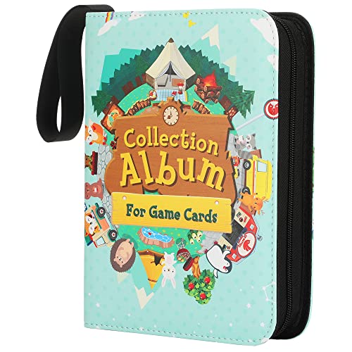 500+ Game Card Holder Compatible with Animal Crossing Mini Amiibo Cards, Cartridges Organizer Binder fit for Nintendo Switch PS Vita Games SD Memory Cards