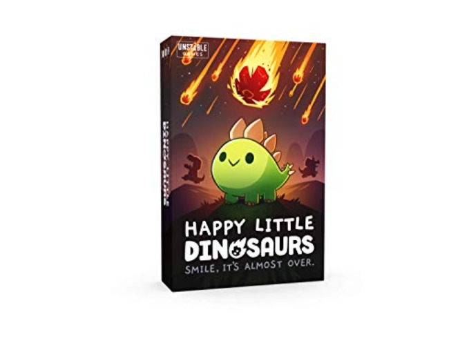 Unstable Games - Happy Little Dinosaurs Base Game - Cute card game for kids, teens, & adults - Dodge life’s disasters and survive the apocalypse! - 2-4 players ages 8+ - Great for game night - Multicolor