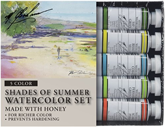 M. Graham Tube Watercolor Paint Shades of Summer 5-Color Set, 1/2-Ounce by M. Graham & Co.
