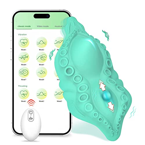 Wearable Panty Vibrator with App Control Vibrating Eggs,Rechargeable Butterfly Vibrators Clitorals Stimulator Vibrating Panties Wearable Sex Toy for Women (Green) - Green