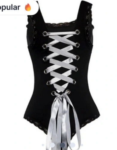 Corset Back Bodysuit - M