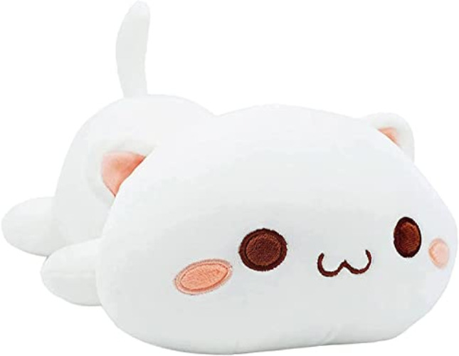 Oreiller en Peluche, Coussin Poupée Chat Mignon, Jouet d'anime Doux Cartoon, Traversin Oreiller de Canapé-lit Sommeil, Décoration Créative, Cadeau pour Enfants Bébé Filles Garçons Anniversaire Noël - Chat # 1 - 65cm