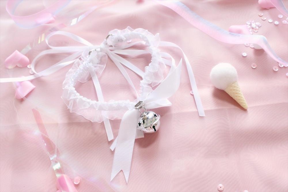 Kitten Bell Collar - White