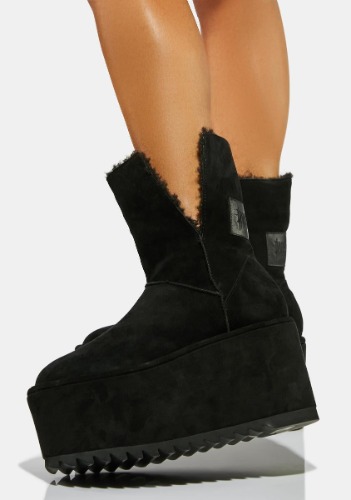 Atmosphere Fleece Lined Suede Platform Boots | US 8