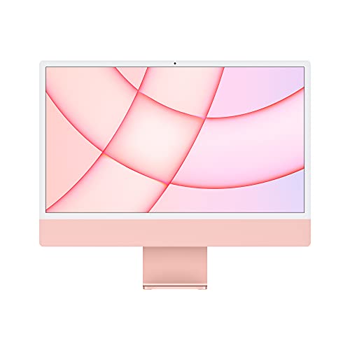 Apple 2021 iMac All in one Desktop Computer with M1 chip: 8-core CPU, 8-core GPU, 24-inch Retina Display, 8GB RAM, 512GB SSD Storage, Matching Accessories. Works with iPhone/iPad; Pink - 8-Core GPU - 512GB - Pink