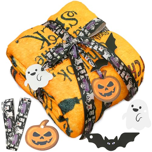 TKNOUS Halloween Witch Blankets Halloween Throw Blanket for Women Gift Flannel Fleece Blankets for Sofa Bed Couch Chair Dorm 50x60in
