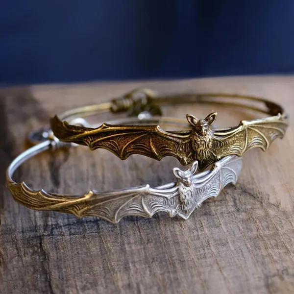 Creatures of the Night Gothic Bat Bangle Bracelet
