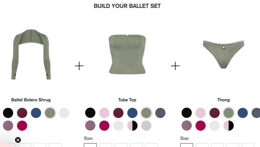 Bolero ballet set