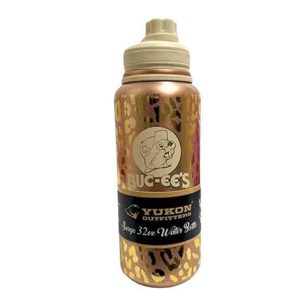 Buc-ee's 32oz Rose Gold Leopard Print Tumbler