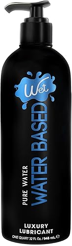 Wet Gold Hybrid Silicone and Water-Based Lubricant | Long-Lasting Performance, Premium Formula | pH-Balanced, Hypoallergenic, Glycerin- & Paraben-Free | Lube for Men, Women & Couples, 32 fl oz - Water-Based - 32 Fl Oz (Pack of 1)