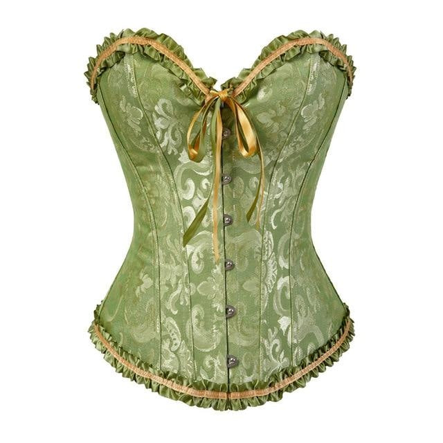 Lady In Lace Genuine Corsets - Green / XL