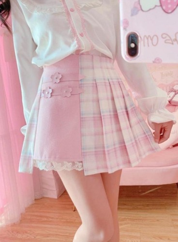 Flower Princess Patchwork Skirt - L