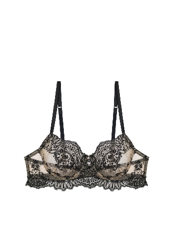 And All That Jazz Longline Balconette Bra in Black | Black / 75C