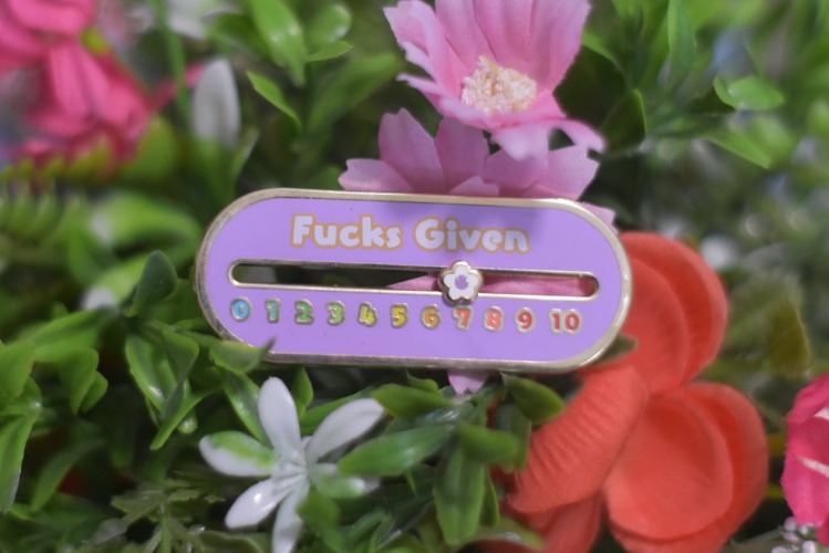 Sliding Fucks Given Pin - In Stock