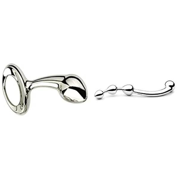 NJOY Pure Plug S, Analplug Modell "Small", Edelstahl & Fun Wand