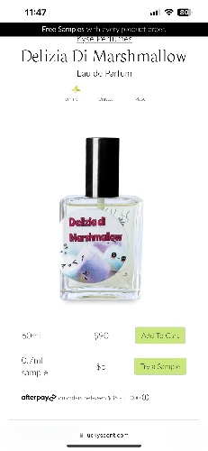 Delizia di Marshmallow Eau de Parfum by Kyse Perfumes | Luckyscent