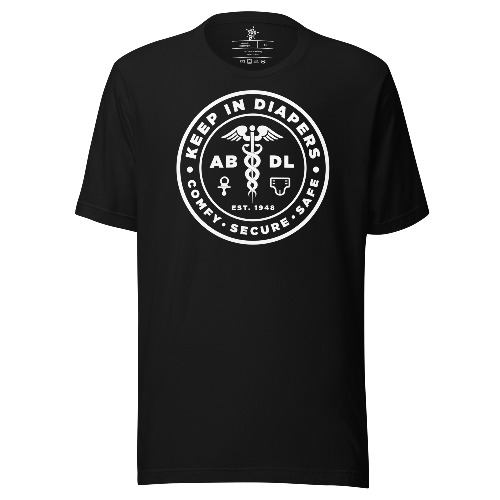 Keep in Diapers "Lifestyle ABDL" T-Shirt | Black / L