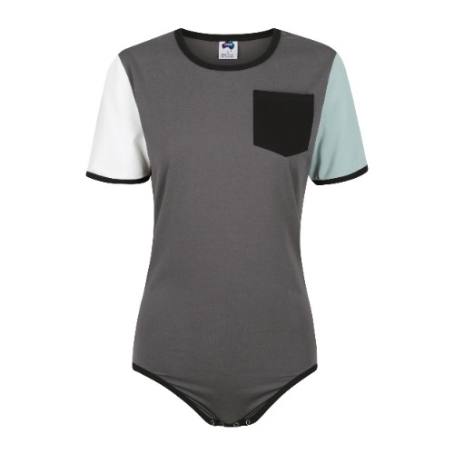 Monochrome Colorblock Onesie | S