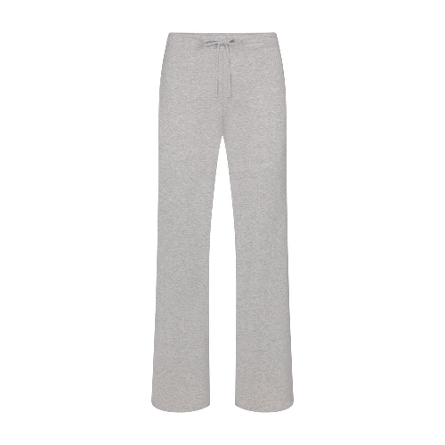 COTTON JERSEY STRAIGHT LEG PANT | LIGHT HEATHER GREY