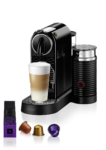 De'Longhi Nespresso CitiZ, Milk and Coffee Machine, Coffee Pod Machine, 19 Bar Pressure, Hot and Cold Milk Froth with Aeroccino3 Included, EN 267.BAE, 1710 W, Black - Black