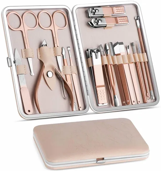 18 In 1 Lovely Lady DIY Manicure Pedicure Tool Set by VistaShops