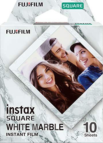Fujifilm Instax Square White Marble Film - 10 Exposures - 10 Film Pack - White Marble