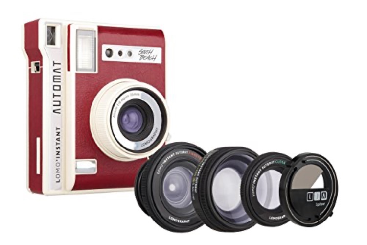 Lomography Lomo'Instant Automat South Beach + 3 Lenses - Instant Film Camera Compatible for Fujifilm Instax Mini Film