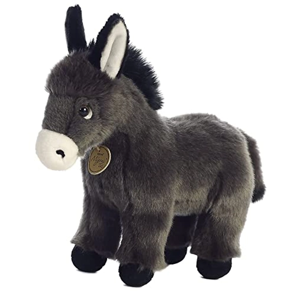 Aurora® Adorable Miyoni® Donkey Foal Stuffed Animal - Lifelike Detail - Cherished Companionship - Gray 11 Inches