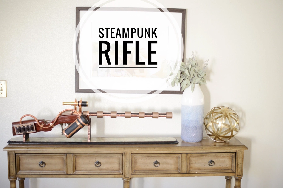 STEAMPUNK RIFLE w/ steam ballast lights and trigger activated lights