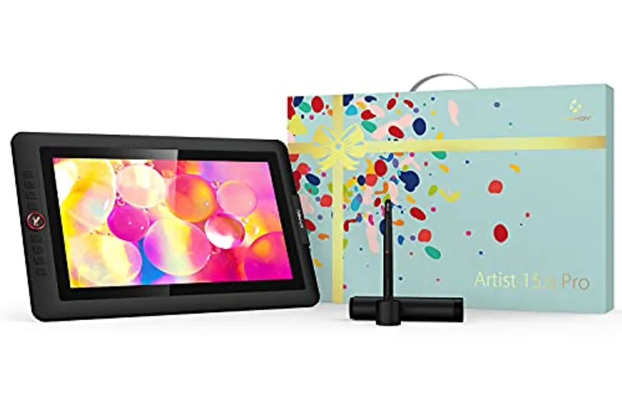 XP-PEN CR Artist15.6 Pro 15.6 Inch Drawing Pen Display Graphics Monitor Full-Laminated Technology Drawing Monitor with Tilt Function and Red Dial (8192 Levels Pen Pressure, 120% sRGB)