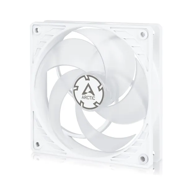 ARCTIC P12 PWM PST - 120 mm Case Fan with PWM Sharing Technology (PST), Pressure-optimised, Quiet Motor, Computer, Fan Speed: 200-1800 RPM - White/Transparent