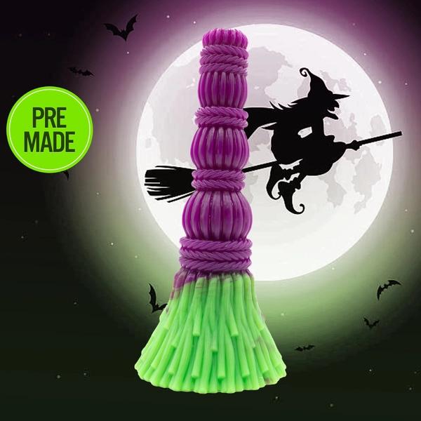 Brümhilda Witches Broom Dildo - Suction Cup - UV Edition - Halloween Dildo - Fantasy Dildo -  Sex Toy - Dildoes for Women | Standard Size