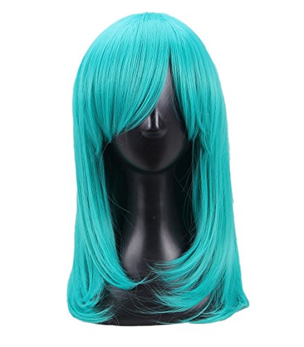 Women's Long Straight Royal Blue Cosplay Wig - Black - 1 Count (Pack of 1)