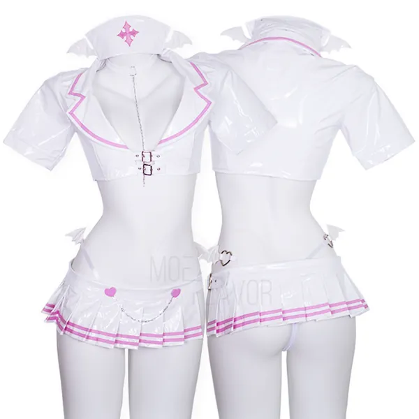 Latex Succubus Nurse - White / Bottom / M/L