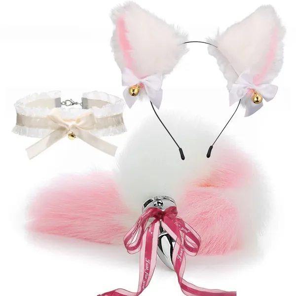 Toys: "Good Little Kitten" Butt Plug Set - Pink