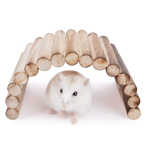 Niteangel Small Animal Climbing Toys - Suspension Bridge Ladder for Hamsters Gerbils Mice Rats Guinea Pigs or Other Small Pets - 7.8'' x 3.9''