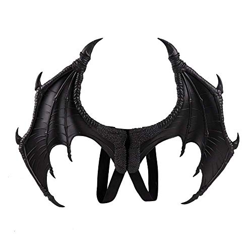 BaronHong Dragon Halloween Cosplay Mask Foam Rubber Cosplay Costume Accessory - Black - Medium