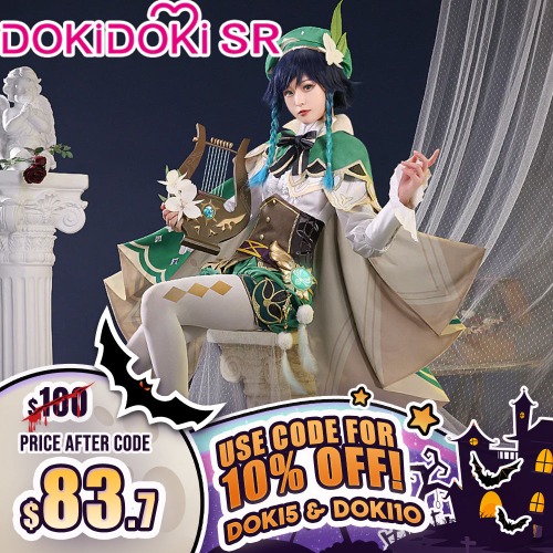 【S-L Ready For Ship 】【Size S-XXL】DokiDoki-SR Game Genshin Impact Cosplay Venti Costume | Costume Only-L