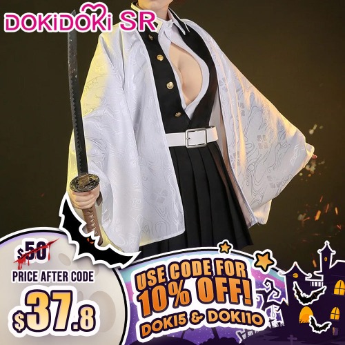 【Ready For Ship】DokiDoki-SR Anime Cosplay Cosplay  Kanroj Mitsuri Cosplay Kimetsu no Yaiba Costume Women Halloween | L