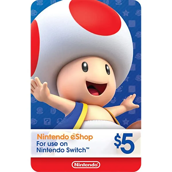 $5 Nintendo eShop gift card