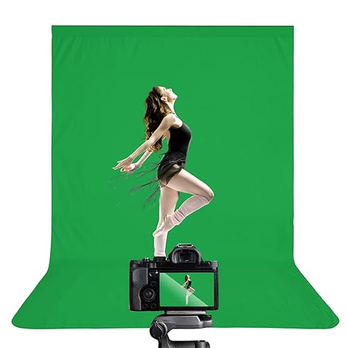 Green Screen Backdrops, Portable Solid Color Photography Backdrops Cloth, 10 x 12 ft Collapsible Green Backdrop Background for Photography, Video Studio - 10 x 12 ft - Green