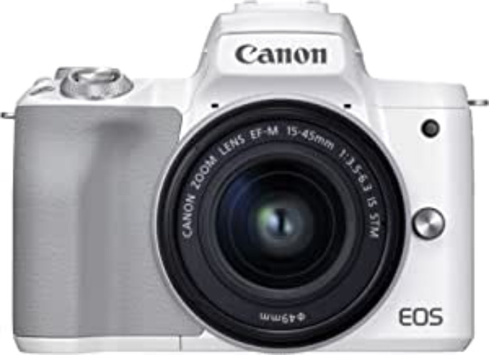 Canon EOS M50 Mark II + EF-M 15-45mm is STM Kit White - White w/ EF-M15-45mm STM kit