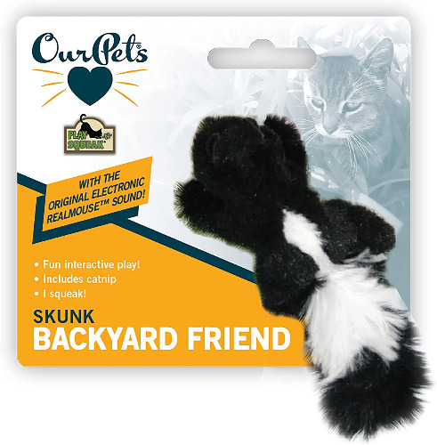 PLAY-N-SQUEAK OurPets Backyard Skunk Catnip Cat Toy