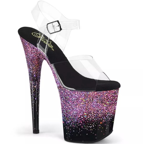 Extreme Heels FLAMINGO-808SS - Black/Purple