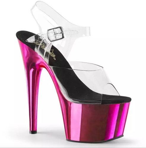 Platform High Heels ADORE-708 - Black / Pink